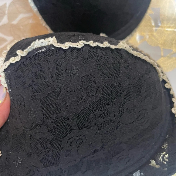 Smart & Sexy Bra Women 42D black/ White Lace Embroidered Adjustable - Picture 4 of 4
